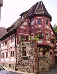 Vivienda o conventillo de beguinas en el barrio de Bad Cannstatt, Stuttgart, Alemania.